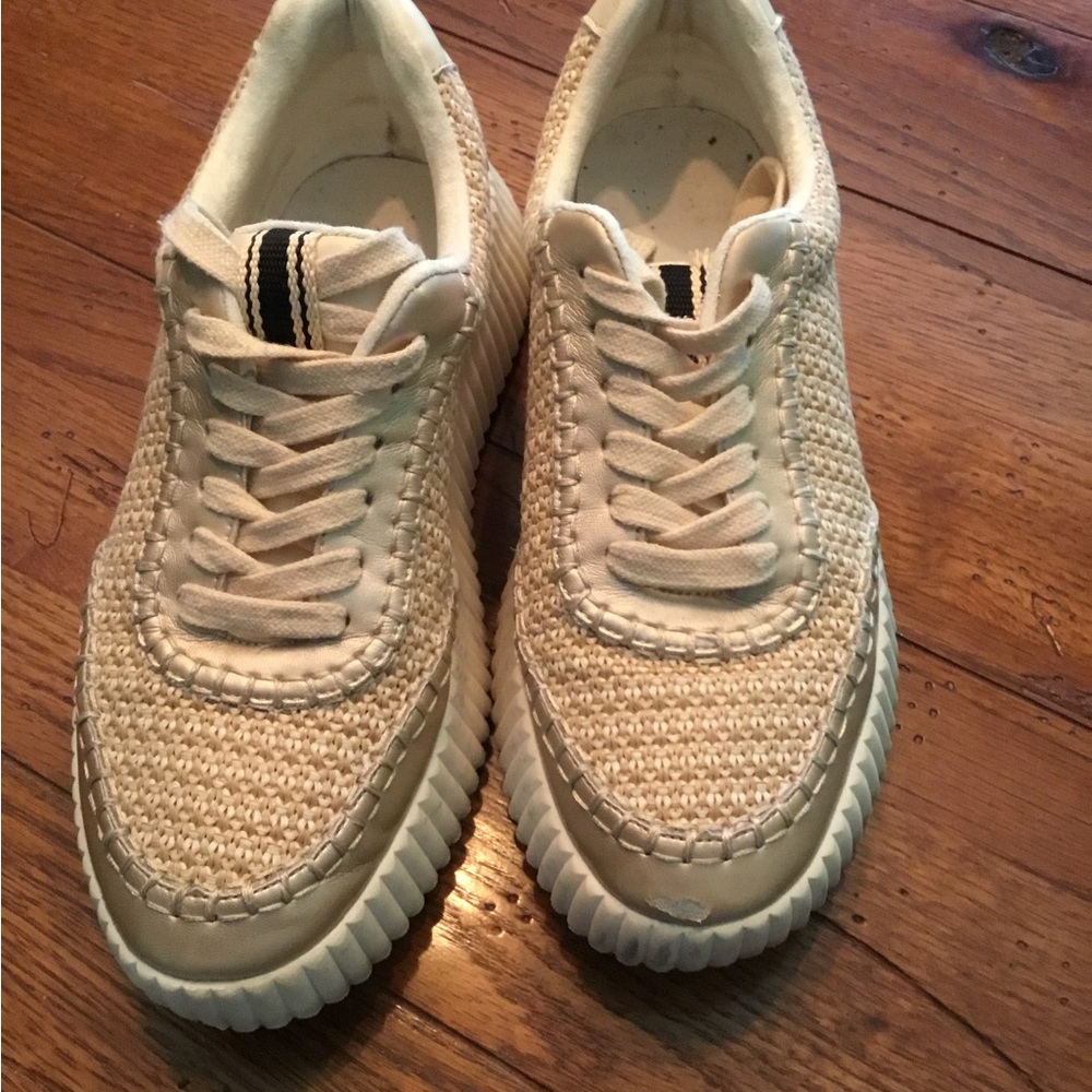 Stylish Cream and White Sneakers